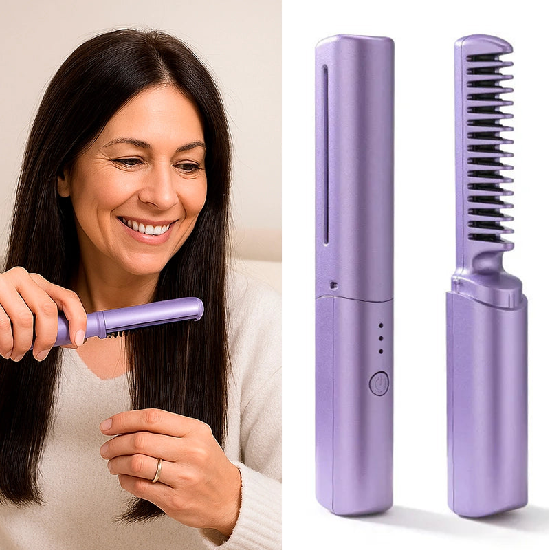 Pente Alisador de Cabelo 5 em 1 Sem Fio InfiniteGlam